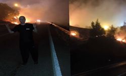 Çukurca karayolunda Korkutan Yangın!