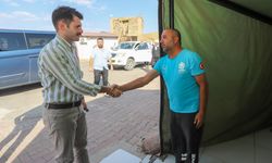 Kaymakam Cebeci sahra hastanesini ziyaret etti
