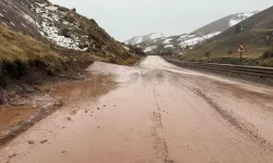 Yüksekova-Hakkâri karayolunda heyelan meydana geldi
