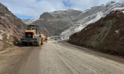 Hakkari Yüksekova kara yolunda heyelan