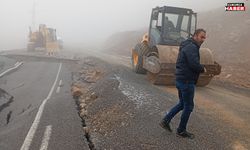 Çukurca'da hasar gören yolda çalışma başlatıldı!