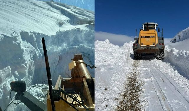 Hakkari'de metrelerce karla mücadele sürüyor