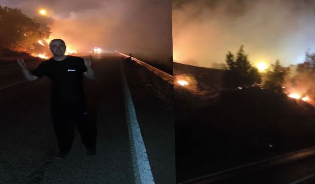 Çukurca karayolunda Korkutan Yangın!
