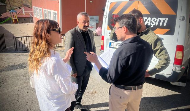 Çukurca’da okul servisleri denetlendi