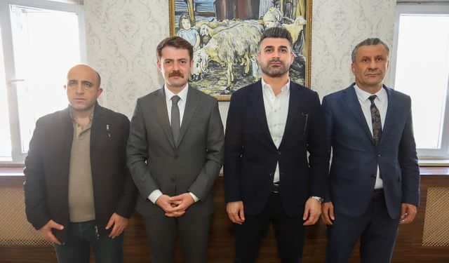 Koordinatör Aba, müdür Çiftçi ve yiğit kaymakam Cebeciyi Ziyaret ettiler