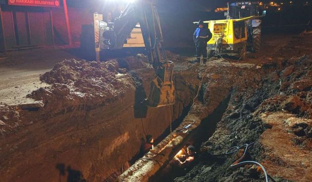 Hakkari’de su kesintisine neden olan arıza kısa sürede çözüldü