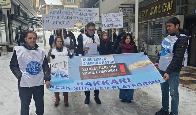 Hakkâri’de KESK’ten İş Bırakma Eylemi!