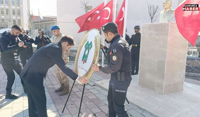 Çukurca’da Çanakkale Zaferi’nin Yıl Dönümünde Çelenk Töreni