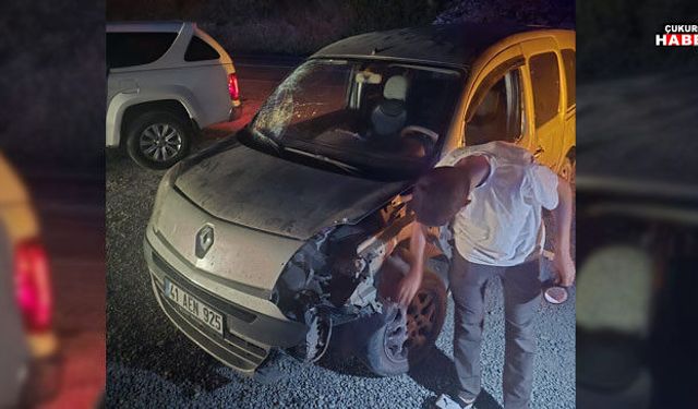 Çukurca'da otomobil ata çarptı: Sürücü yaralandı