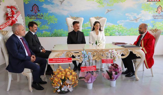 Kaymakam Cebeci ve İl Emniyet Müdürü Ayata Genç Çiftin Nikâh Şahidi Oldu