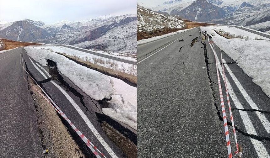 Üzümlü Sınır Kapısı yolunda çökme alarmı: Sürücüler için ciddi risk